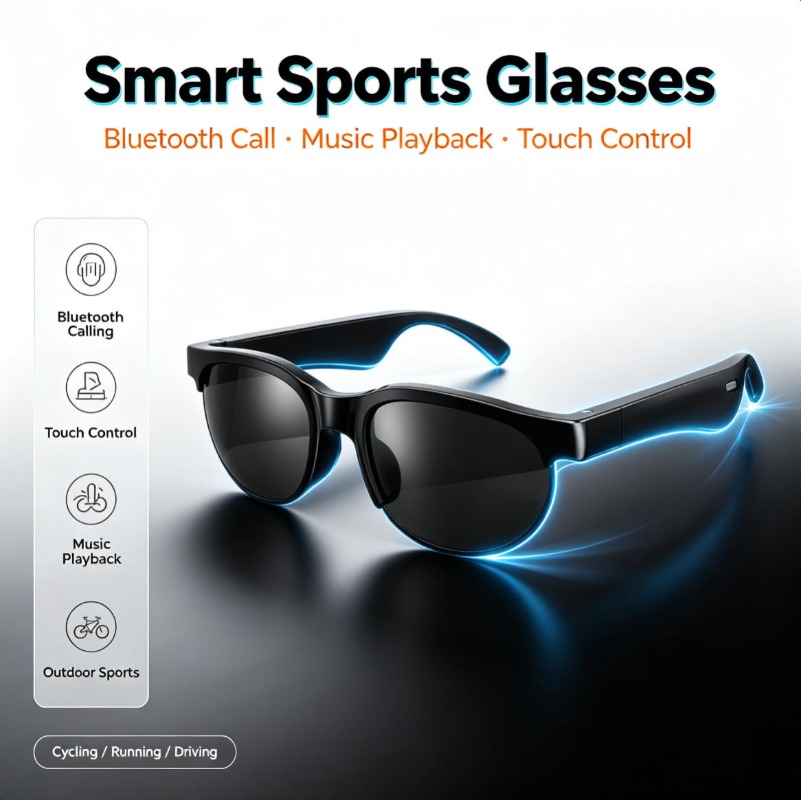스마트 오디오 선글라스 블루투스 핸즈프리 통화 UV 차 - Smart Glasses Lens 리뷰 및 가격